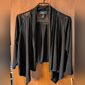 Catherines Black Lace Women's Cardigan